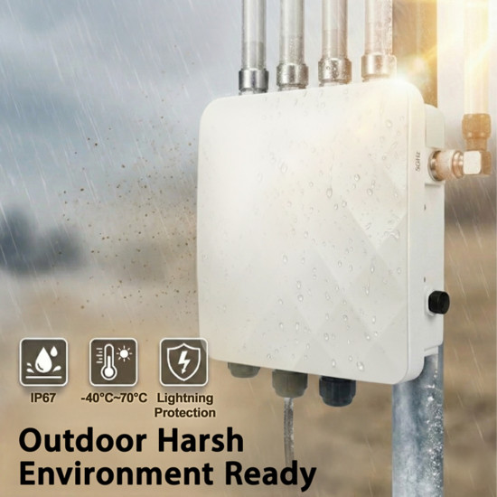 WDAP-5100BE Outdoor IP67 Wi-Fi 7 Dual Band 802.11be 5100Mbps Wireless Access Point